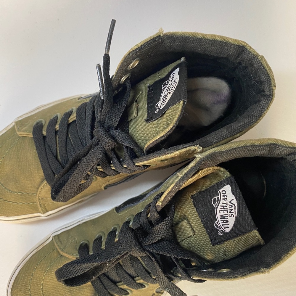 Van’s Sk-8 Hi Sneakers Women’s 5.5 Army Green/Black 721277 - Picture 4 of 9
